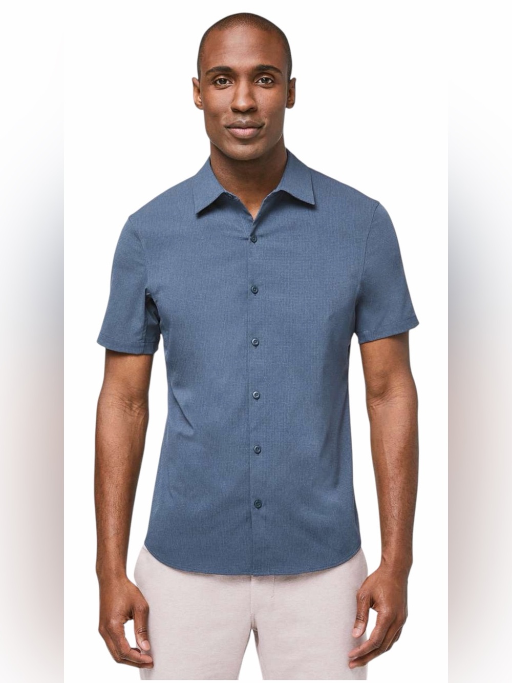 Lululemon – Airing Easy Short Sleeve Buttondown Shirt – Mach Blue – Sz. M